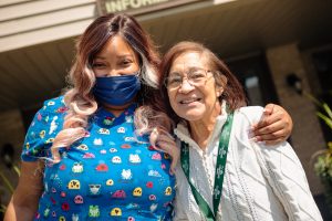Assisted Living Facility staff and resident